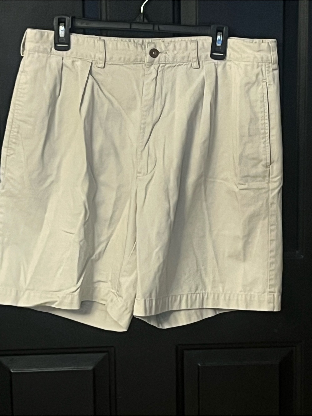 Ralph Lauren Flat Front Cotton Shorts in Light Beige